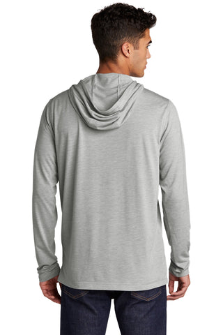 Sport-Tek PosiCharge Tri-Blend Wicking Long Sleeve Hoodie (Light Grey Heather)