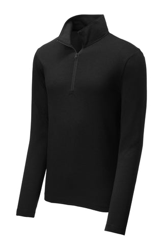 Sport-Tek PosiCharge Tri-Blend Wicking 1/4-Zip Pullover (Black Triad Solid)