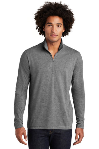 Sport-Tek PosiCharge Tri-Blend Wicking 1/4-Zip Pullover (Dark Grey Heather)