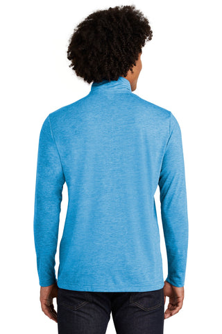 Sport-Tek PosiCharge Tri-Blend Wicking 1/4-Zip Pullover (Pond Blue Heather)