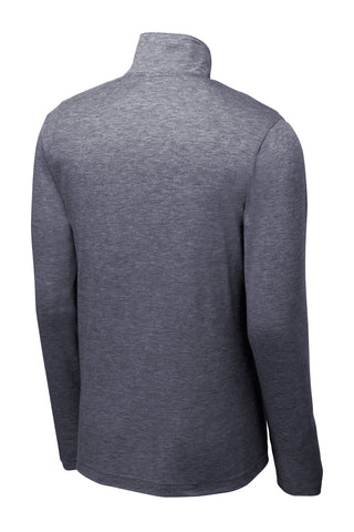 Sport-Tek PosiCharge Tri-Blend Wicking 1/4-Zip Pullover (True Navy Heather)