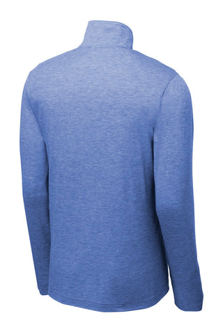 Sport-Tek PosiCharge Tri-Blend Wicking 1/4-Zip Pullover (True Royal Heather)