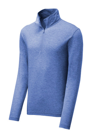 Sport-Tek PosiCharge Tri-Blend Wicking 1/4-Zip Pullover (True Royal Heather)