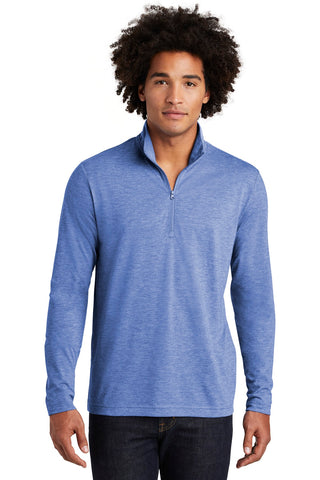 Sport-Tek PosiCharge Tri-Blend Wicking 1/4-Zip Pullover (True Royal Heather)