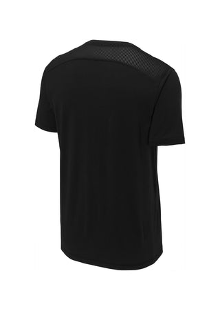 Sport-Tek PosiCharge Tri-Blend Wicking Draft Tee (Black/ Black Triad Solid)