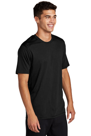 Sport-Tek PosiCharge Tri-Blend Wicking Draft Tee (Black/ Black Triad Solid)