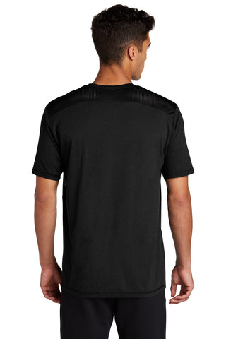 Sport-Tek PosiCharge Tri-Blend Wicking Draft Tee (Black/ Black Triad Solid)