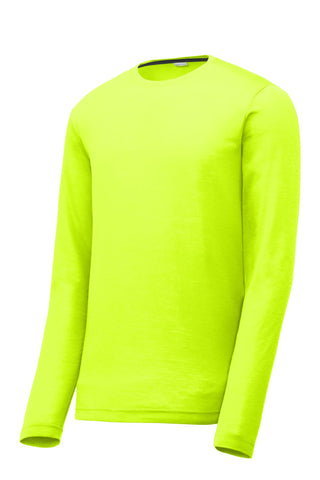 Sport-Tek Long Sleeve PosiCharge Competitor Cotton Touch Tee (Neon Yellow)