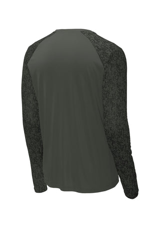 Sport-Tek Long Sleeve Digi Camo Tee (Black)