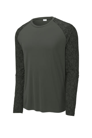 Sport-Tek Long Sleeve Digi Camo Tee (Black)