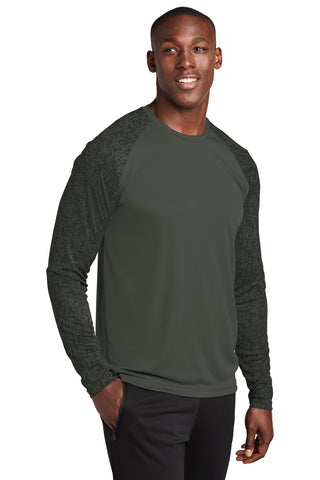 Sport-Tek Long Sleeve Digi Camo Tee (Black)