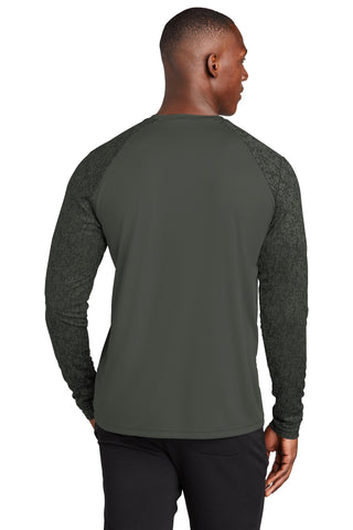 Sport-Tek Long Sleeve Digi Camo Tee (Black)