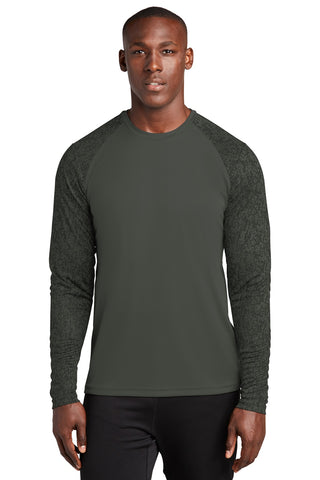 Sport-Tek Long Sleeve Digi Camo Tee (Black)