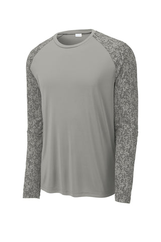 Sport-Tek Long Sleeve Digi Camo Tee (Grey Concrete)