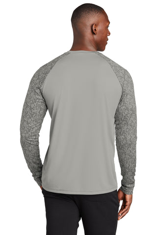 Sport-Tek Long Sleeve Digi Camo Tee (Grey Concrete)