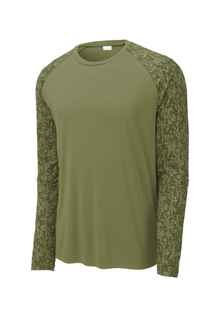 Sport-Tek Long Sleeve Digi Camo Tee (Olive Drab Green)