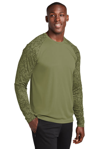 Sport-Tek Long Sleeve Digi Camo Tee (Olive Drab Green)