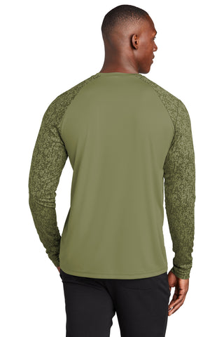 Sport-Tek Long Sleeve Digi Camo Tee (Olive Drab Green)