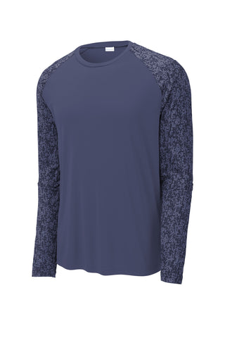 Sport-Tek Long Sleeve Digi Camo Tee (True Navy)