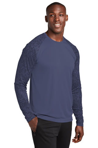 Sport-Tek Long Sleeve Digi Camo Tee (True Navy)