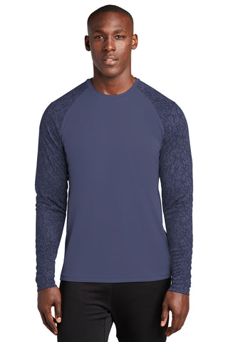 Sport-Tek Long Sleeve Digi Camo Tee (True Navy)