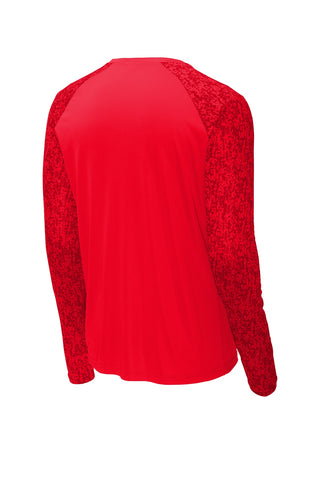 Sport-Tek Long Sleeve Digi Camo Tee (True Red)