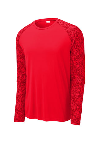 Sport-Tek Long Sleeve Digi Camo Tee (True Red)