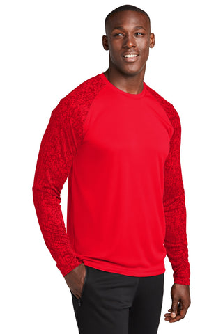 Sport-Tek Long Sleeve Digi Camo Tee (True Red)