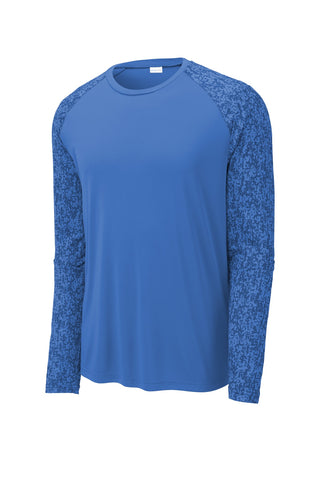 Sport-Tek Long Sleeve Digi Camo Tee (True Royal)