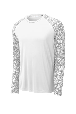 Sport-Tek Long Sleeve Digi Camo Tee (White)