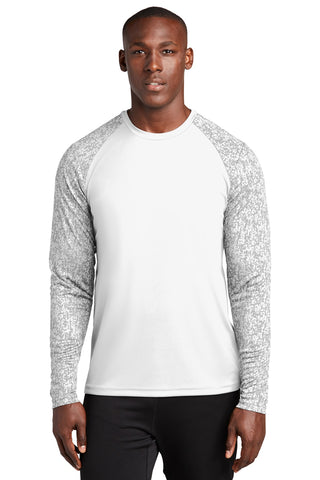 Sport-Tek Long Sleeve Digi Camo Tee (White)