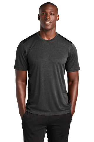 Sport-Tek Endeavor Tee (Black Heather/ Black)