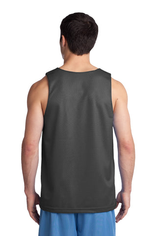 Sport-Tek PosiCharge Classic Mesh Reversible Tank (Iron Grey/ White)