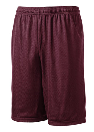 Sport-Tek Long PosiCharge Classic Mesh Short (Maroon)