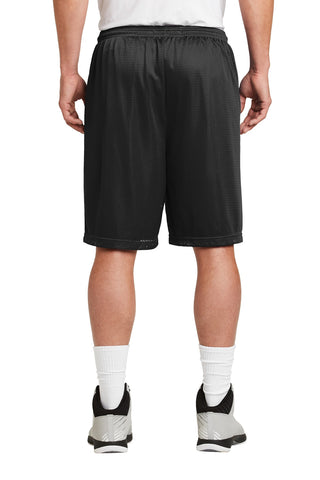 Sport-Tek Long PosiCharge Classic Mesh Short (Black)