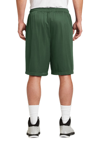 Sport-Tek Long PosiCharge Classic Mesh Short (Forest Green)