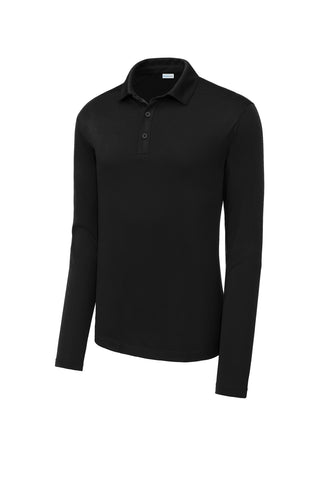 Sport-Tek Posi-UV Pro Long Sleeve Polo (Black)