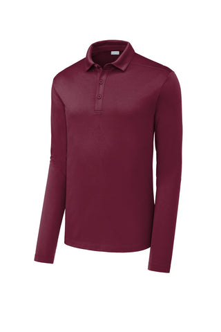 Sport-Tek Posi-UV Pro Long Sleeve Polo (Cardinal)