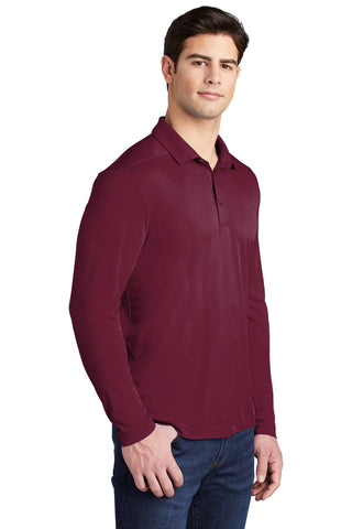 Sport-Tek Posi-UV Pro Long Sleeve Polo (Cardinal)