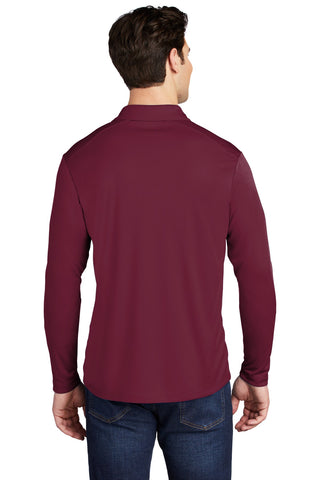 Sport-Tek Posi-UV Pro Long Sleeve Polo (Cardinal)