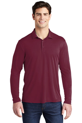 Sport-Tek Posi-UV Pro Long Sleeve Polo (Cardinal)