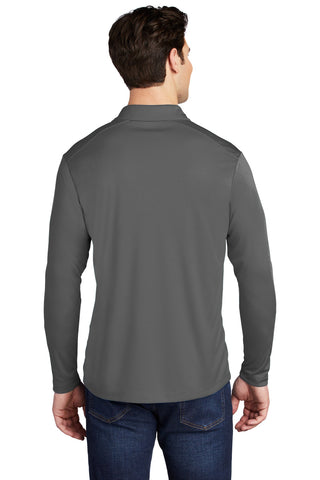 Sport-Tek Posi-UV Pro Long Sleeve Polo (Dark Smoke Grey)