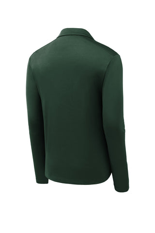 Sport-Tek Posi-UV Pro Long Sleeve Polo (Forest Green)