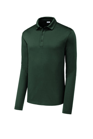 Sport-Tek Posi-UV Pro Long Sleeve Polo (Forest Green)