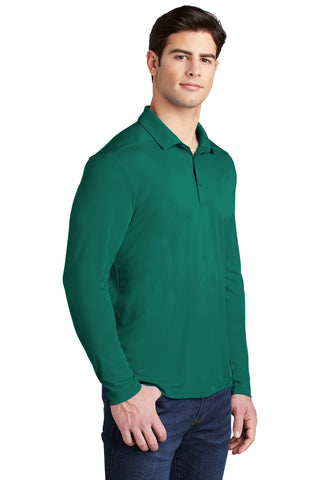 Sport-Tek Posi-UV Pro Long Sleeve Polo (Marine Green)