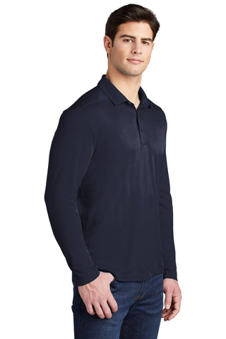 Sport-Tek Posi-UV Pro Long Sleeve Polo (True Navy)