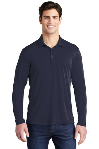 Sport-Tek Posi-UV Pro Long Sleeve Polo (True Navy)