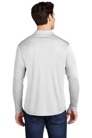 Sport-Tek Posi-UV Pro Long Sleeve Polo (White)