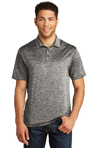 Sport-Tek PosiCharge Electric Heather Polo (Black Electric)