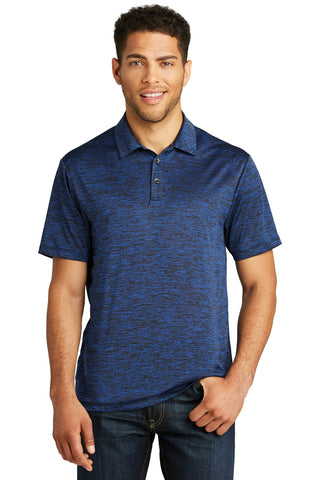 Sport-Tek PosiCharge Electric Heather Polo (Dark Royal-Black Electric)